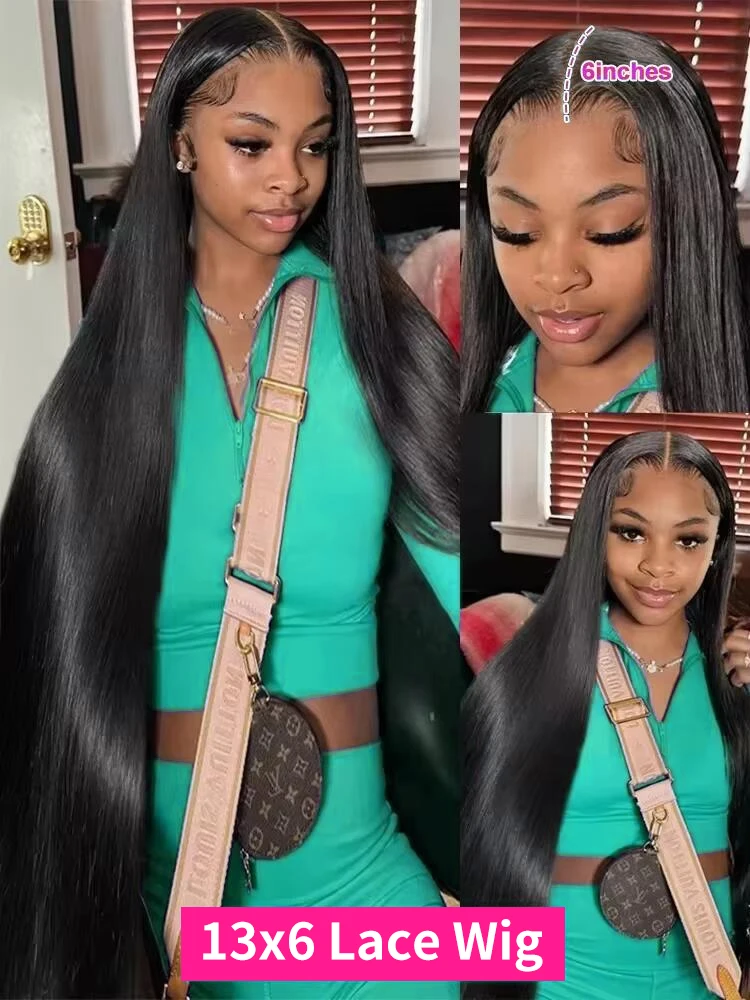 Glueless Wigs Human Hair 13x4 Lace Front Wig Bone Straight 13x6 Lace Frontal Wig 30 34 Inch Pre-Cut 5X5 Hd Lace Closure Wig - Image 5