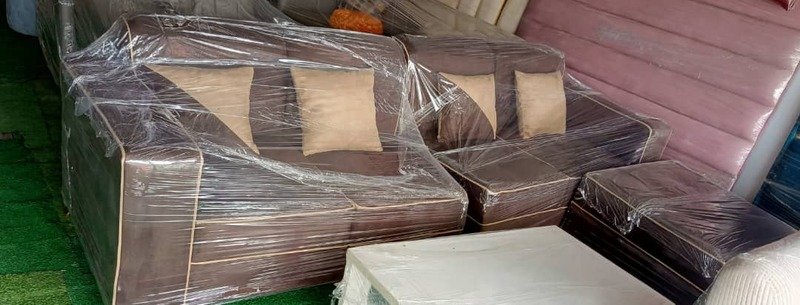 Elegant Brown Sofa Set