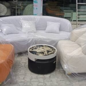 Colorful Sofa Set with Matching Table