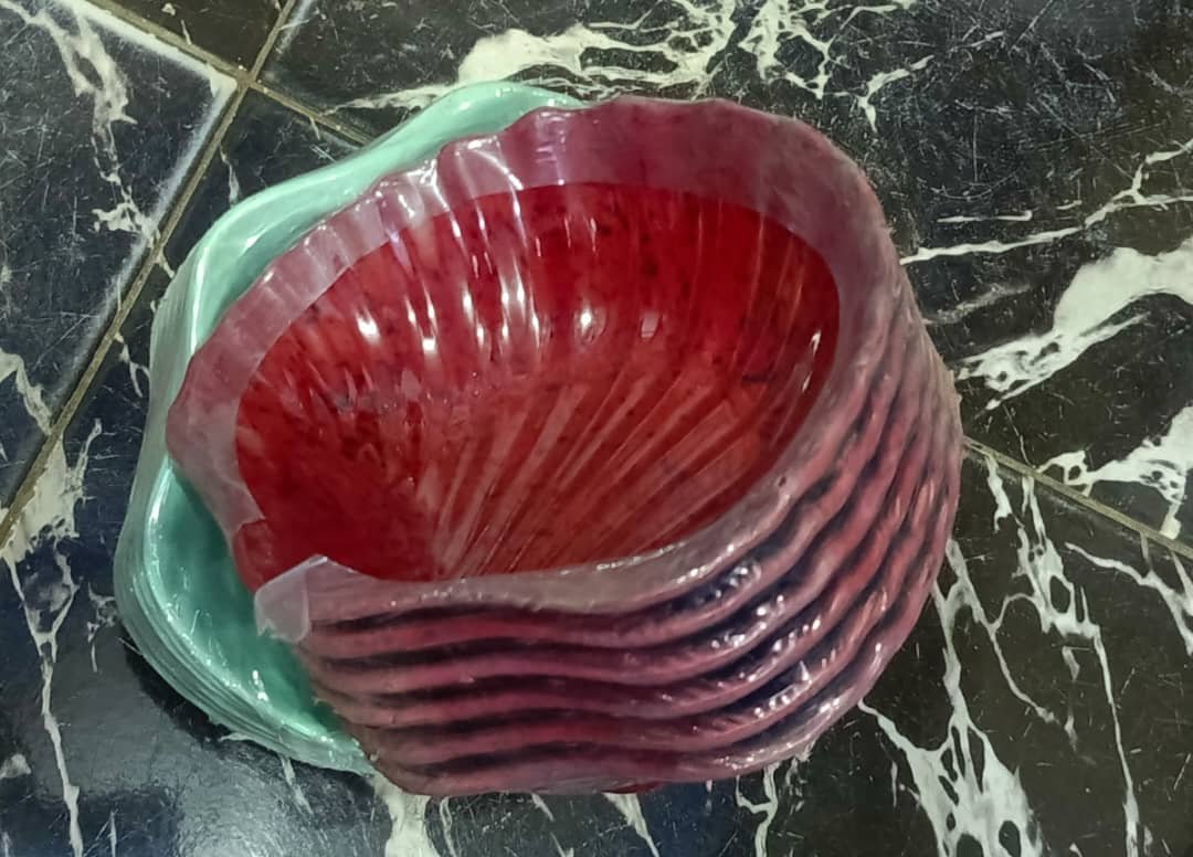 Elegant Wine-Coloured Plates