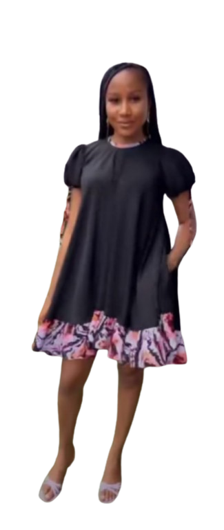 Elegant Black Designed Dress