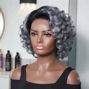 lovely grey  bounce paired with a 4*4 closure.