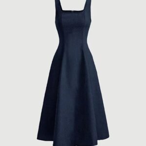 Dress Women's Elegant Zipper Sleeveless