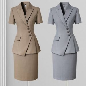 corporate blazer with skirt