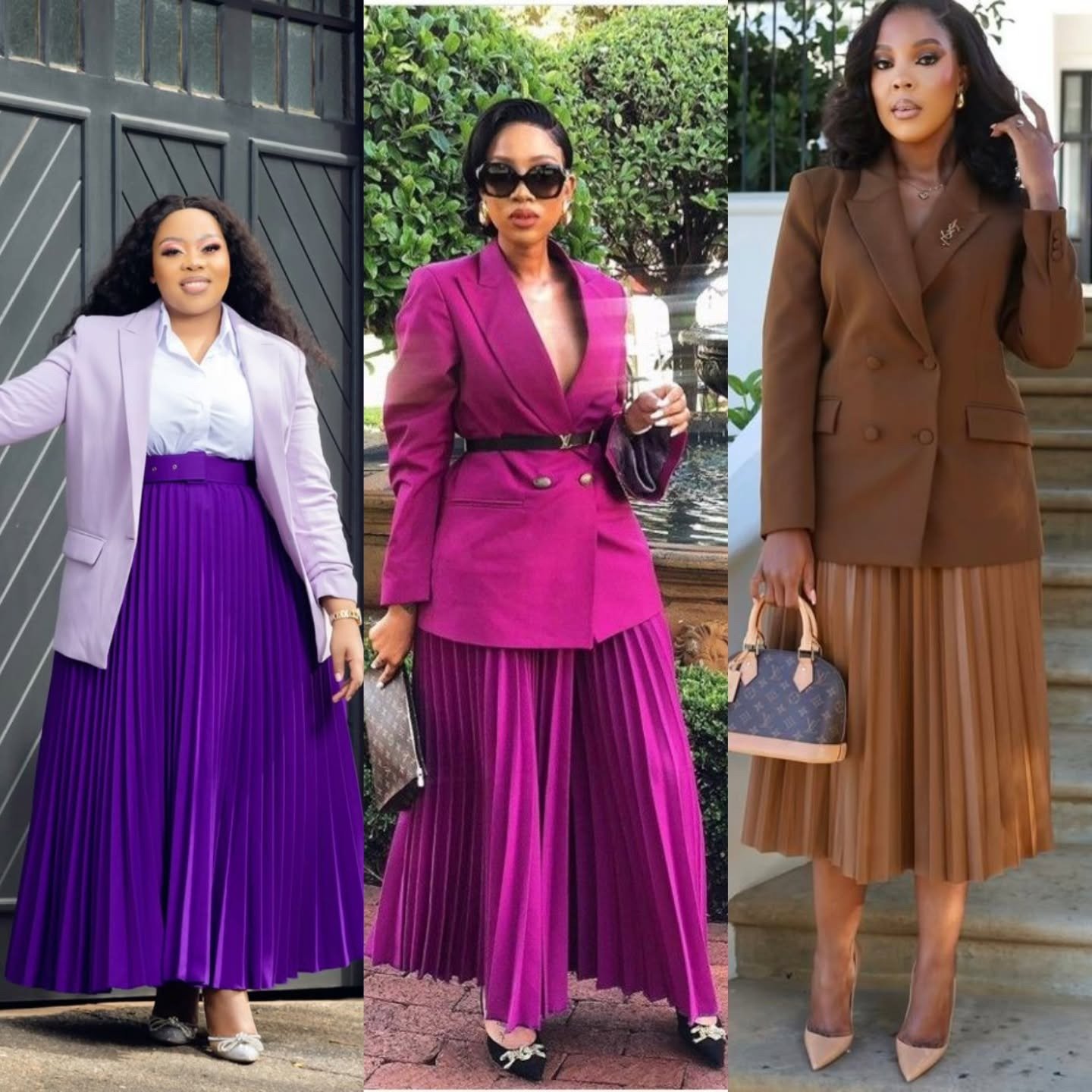 stylish suits with maxi flare skirts - Image 2