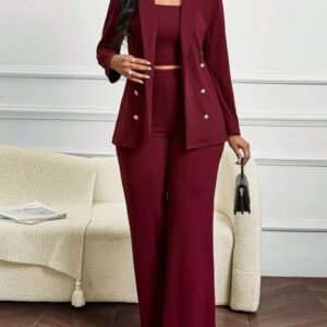 wine suit and trouser
