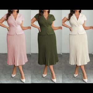 cute two piece suite and skirt