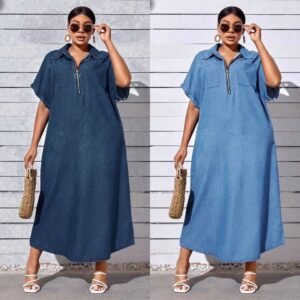 classy maxi jean dress