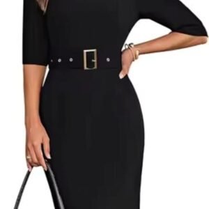 Long Sleeve Solid Color Midi Dress
