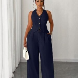 stylish sleeveless suit and trouser
