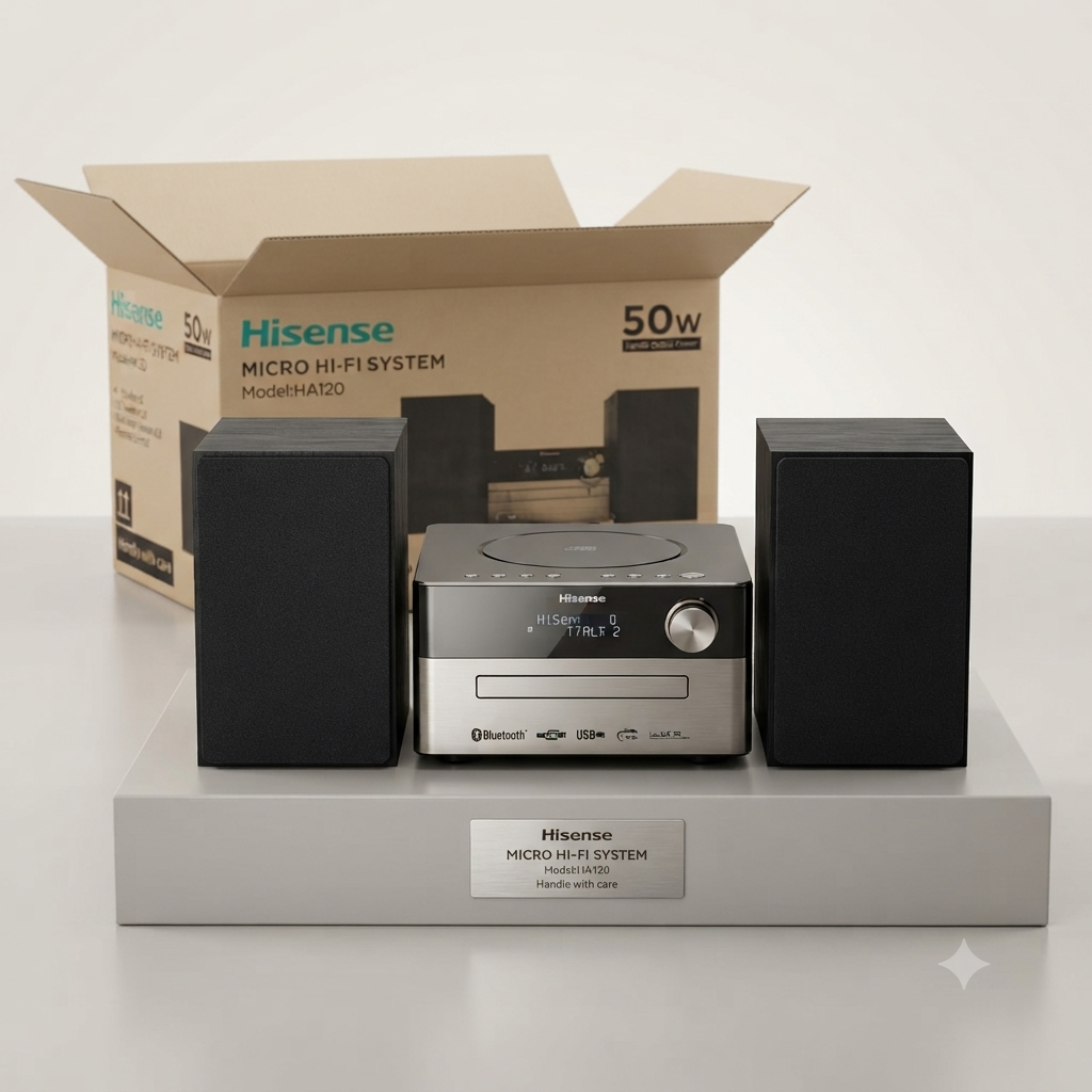 Hisense 50W Micro Hi-Fi System – Bluetooth, USB, FM, Model HA120