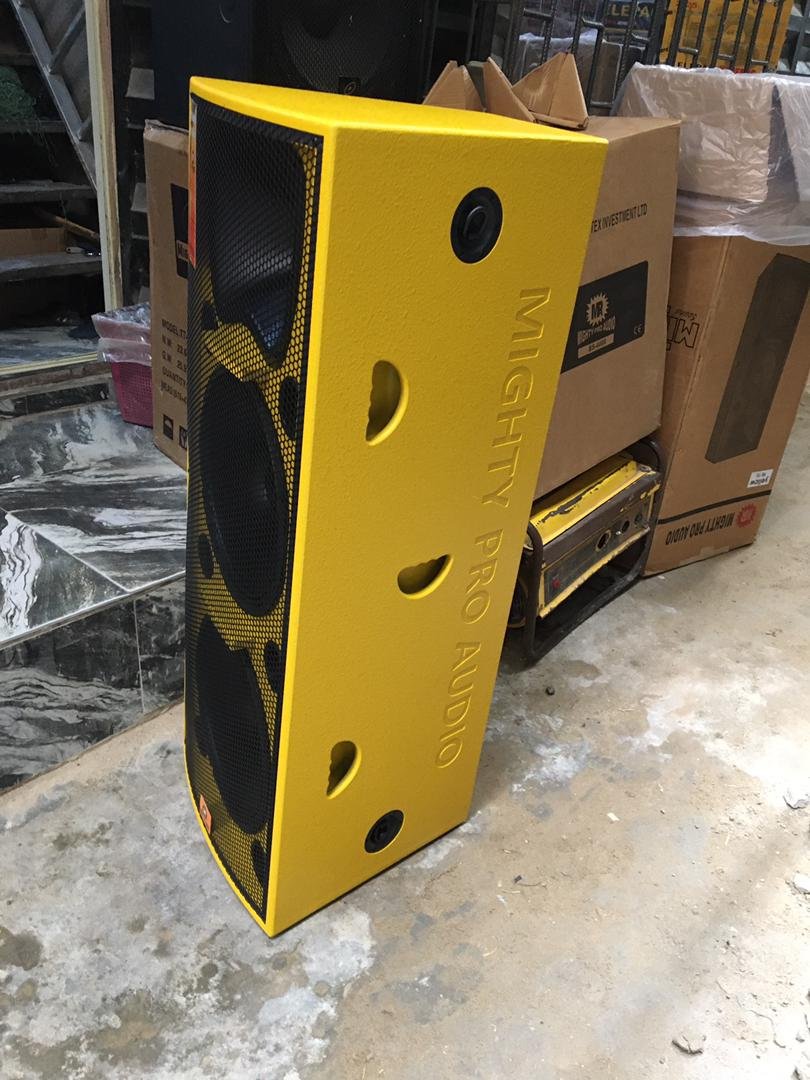 Mighty Pro Audio Dual Heavy-Duty Speaker – High Bass Outdoor Model (Yellow Edition)