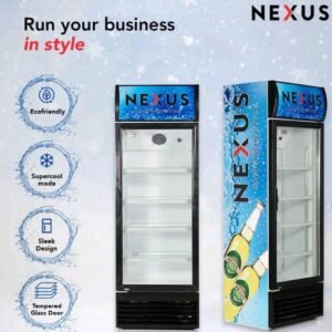 Nexus Beverage Display Chiller – 350L Upright Showcase Cooler