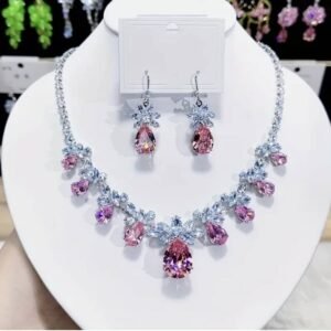 Blush Radiance Pink & Silver Crystal Set