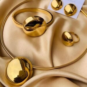 Aurora Dome Gold Jewelry Set