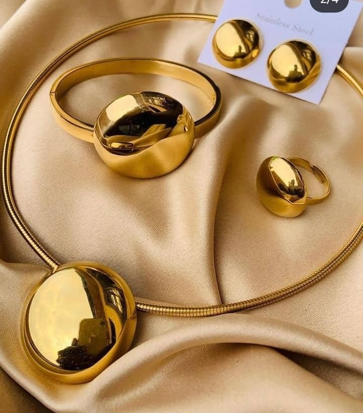 Aurora Dome Gold Jewelry Set
