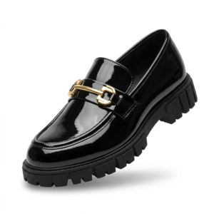 Ladies Black Corporate Shoes | Classic Flat Office Loafers
