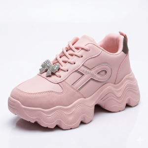 Pink Chunky Sneakers – Stylish Thick-Sole Casual & Streetwear Shoes