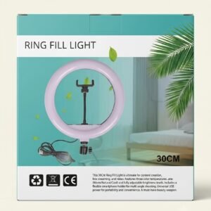 12-Inch Ring Fill Light with Stand & Phone Holder | LED Selfie & Video Light