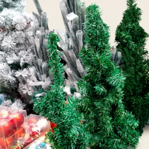 8ft Artificial Christmas Tree – Full & Lush (Green / Snow-Flocked Options)