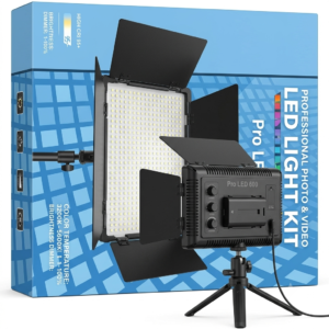 Pro LED 600 Video Light Kit | Adjustable Studio Lighting for Photography & Filmmaking