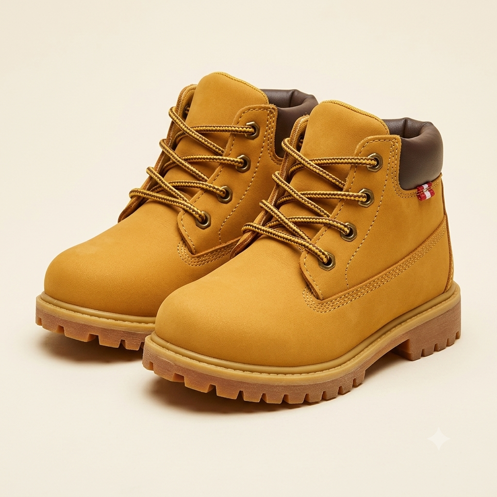 Kids Brown Boots | Stylish Lace-Up Boots for Boys & Girls