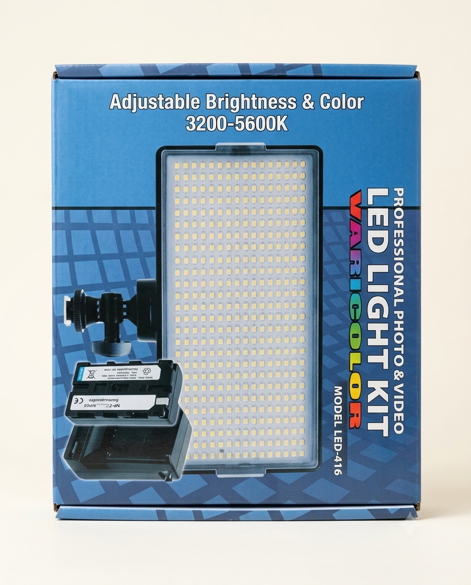 Professional LED Video Light Panel Kit | Adjustable Studio Light for Photography & Filmmaking