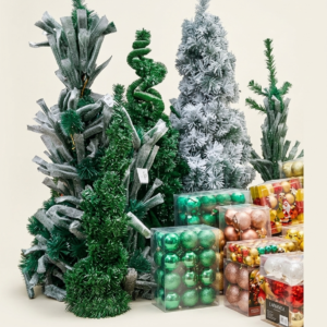 7ft Artificial Christmas Tree & Decoration Combo 🎄