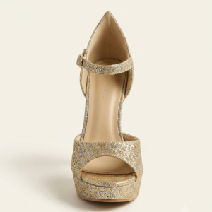 Luxury Gold Glitter High-Heel Sandals
