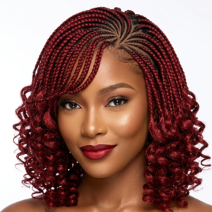 Ruby Twist Curly Braided Lace Wig