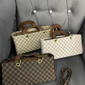 Luxury Monogram Structured Top-Handle Bag – Premium Collection (Multiple Colors)