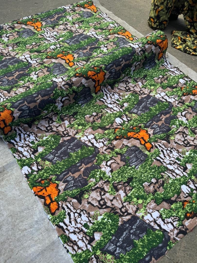 Original Fabulous Dynasty Ankara Wax – Brown & Cream Geometric Print (6 Yards)