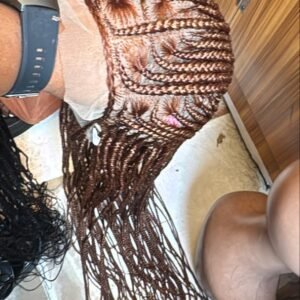 Rich Chestnut Brown Micro Braided Lace Wig