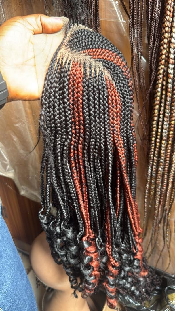 Ruby Flame Micro Braided Lace Wig