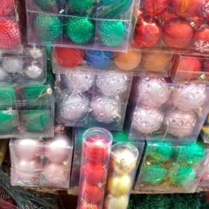 Luxury Christmas Baubles (Bobs) – Mixed Colors & Textures Boxed Set