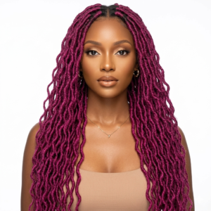 Berry Pop Curly Braided Lace Wig