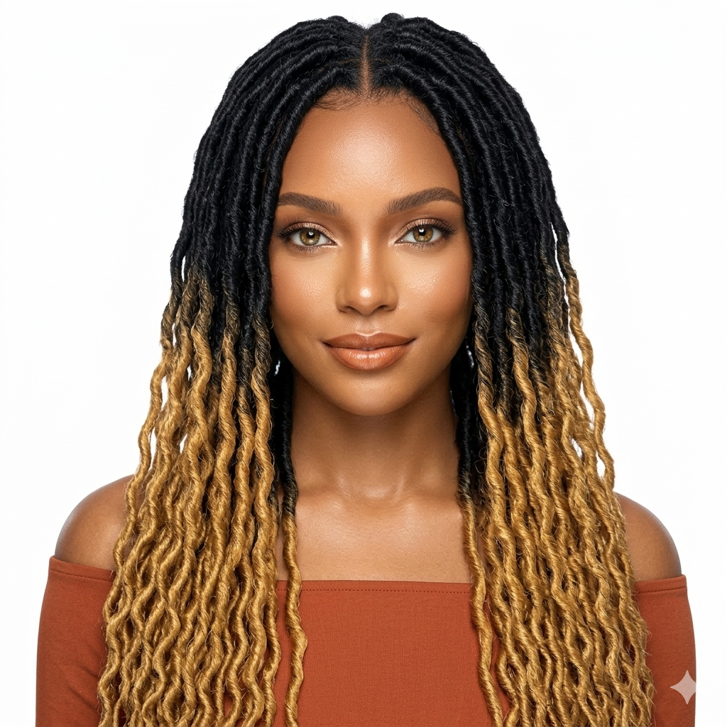 Caramel Ombre Curly Braided Lace Wig