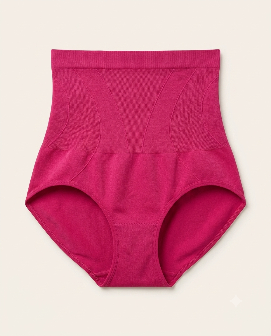 Pink High-Waisted Cotton Panties