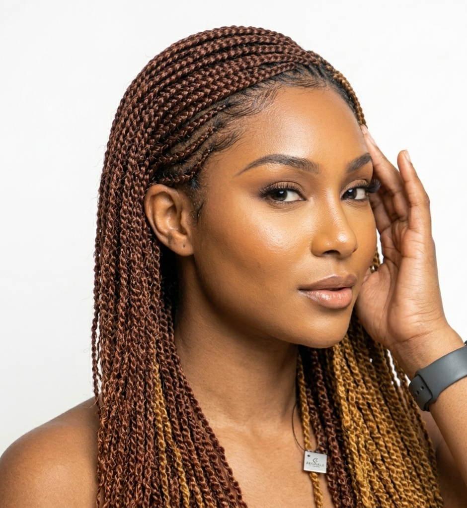 Boho Ripple Braids Lace Wig (Copper Brown Mix)