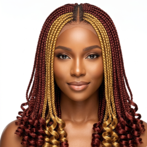 Mocha Gold Micro Braided Lace Wig