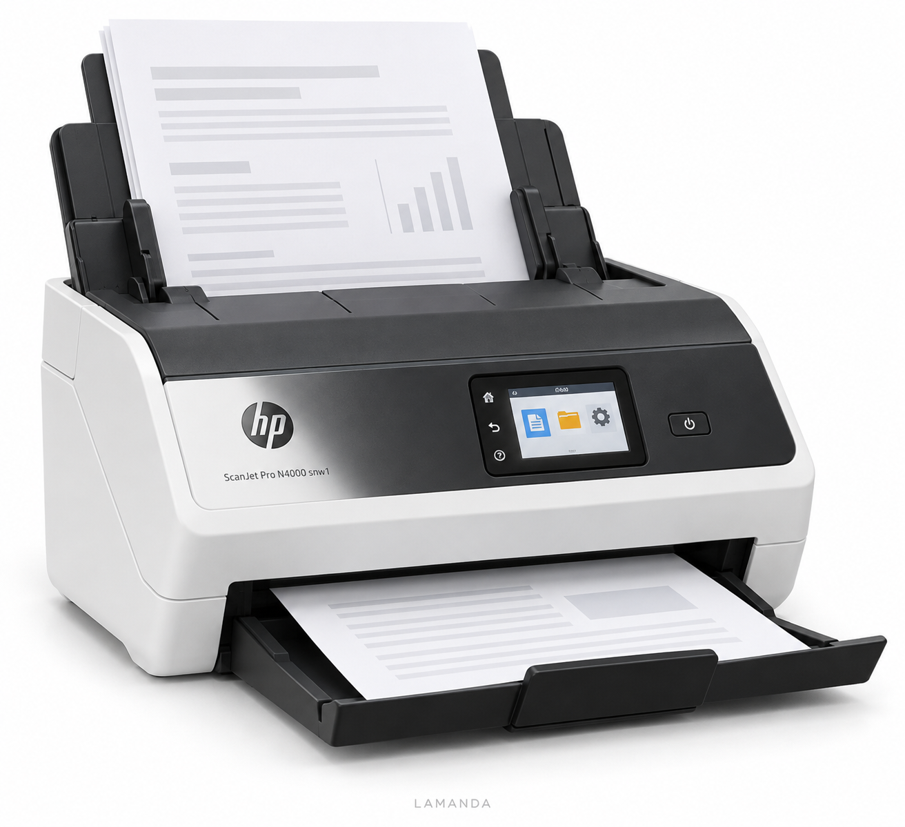 HP ScanJet Pro N4000 snw1 High-Speed Wireless Duplex Document Scanner – 40 ppm, 50-Sheet ADF & 2.8″ Touchscreen (6FW08A-B2B) - Image 3