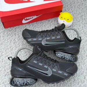Nike Air Max Triple-Branded Mesh Sneakers in Black