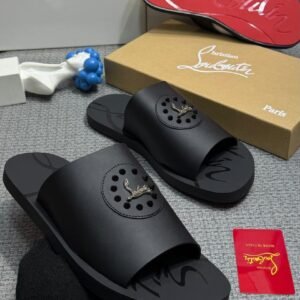 Christian Louboutin Studded Medallion Slide Sandals