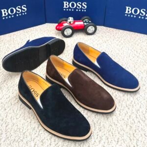 HUGO BOSS Suede Slip-On Loafers in Assorted Colors