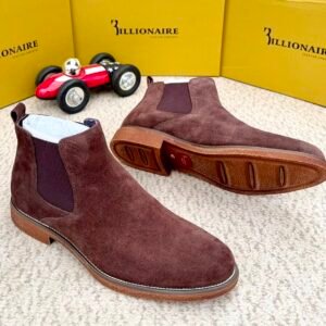 Billionaire Italian Couture Brown Suede Chelsea Boots