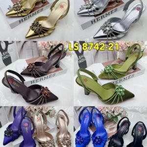 Hermes Crystal Brooch Pointed-Toe Slingbacks