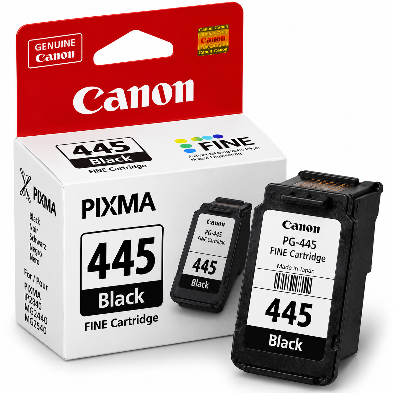 Canon PG-445 Black Ink Cartridge – Compatible with PIXMA iP2840, MG2440 & MG2540